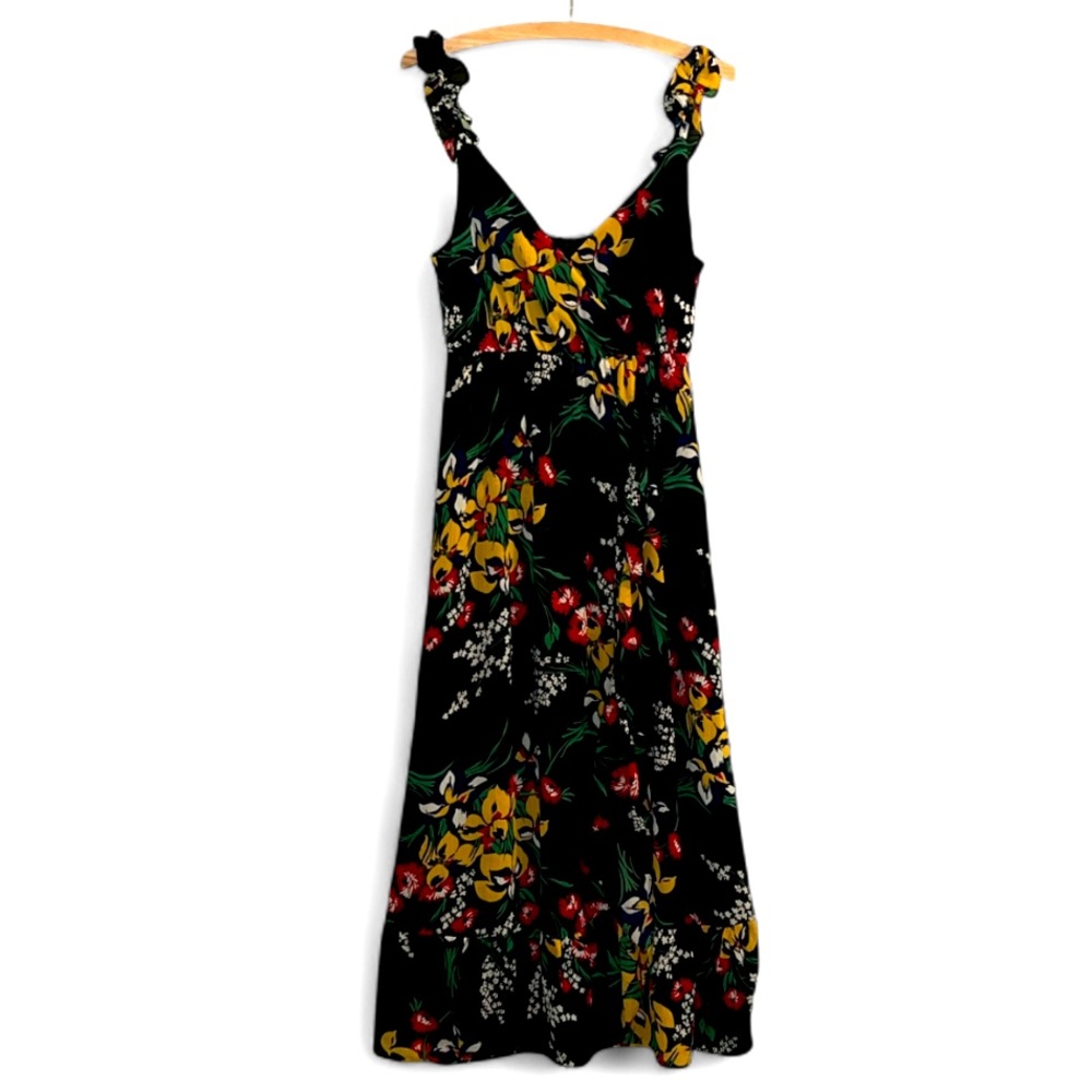 MADEWELL Floral Black Maxi Dress